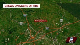 Fire crews actively working to contain large fire in the Upstate