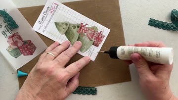 #50stackchallenge - adding vellum to a guest check - double layer with a pocket - Christmas theme