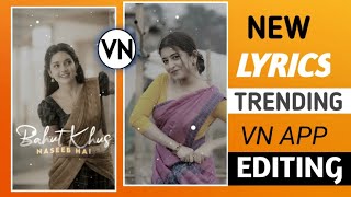 New Trending Lyrics | Vn Video Editor | Shake Effect Status Editing | Vn App Se Video Kaise banaye screenshot 4
