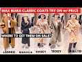 MAX MARA SHOPPING VLOG | Max mara 101801, labbro, teddy, manuela and rialto coat try on