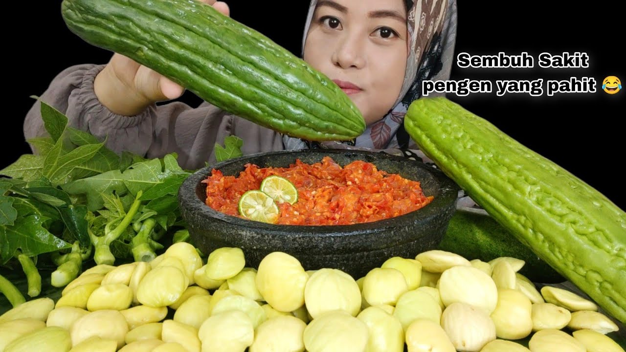 MAKAN 1 KG JENGKOL MUDA,1 KG PARE MENTAH + BATANG PEPAYA GAK KENYANG !!!