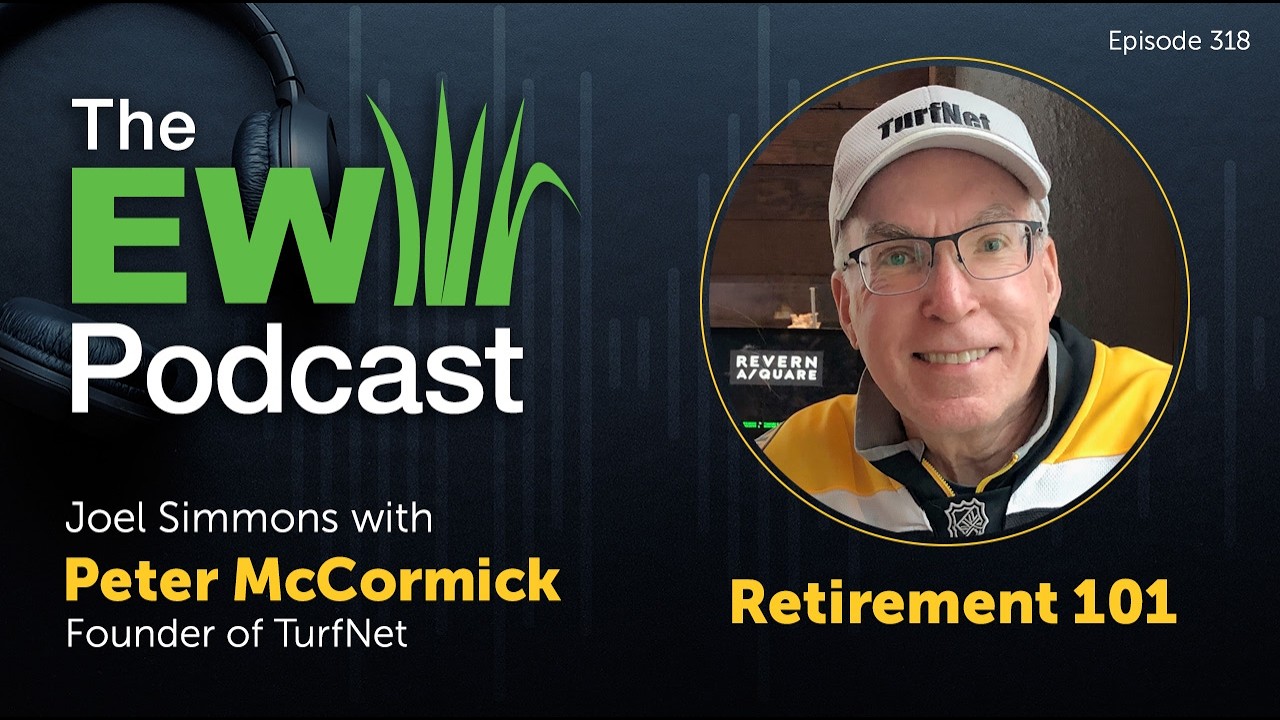 Peter McCormick, founder of TurfNet, joins Joel Simmons for a candid conversation about retirement after more than three decades serving the golf course industry. Rather than focusing solely on finances, Peter shares the emotional transition of stepping away from a career that defined much of his life, the importance of completely disconnecting from work, and the unexpected relief that comes from simplifying life.

The discussion covers practical retirement planning, including maximizing retirement contributions, understanding Social Security, working with financial advisors, downsizing possessions, avoiding debt, and preparing financially long before retirement arrives. Peter explains how thoughtful planning gave him confidence that retirement could be something to enjoy rather than fear.

Beyond finances, Joel and Peter explore the psychological side of retirement, staying physically active, maintaining purpose, volunteering, mental health, and the value of letting go of possessions and responsibilities that no longer serve you. Peter also reflects on the meaningful relationships he built throughout his career and the touching retirement tribute organized by his family and industry friends.

Whether you're just starting your career or beginning to think about life after work, this episode offers honest advice about preparing for retirement while also reminding us that success isn't measured only by money, but by health, relationships, and living a life with purpose.

Visit EarthWorks at: https://www.earthworksturf.com 
Podcasts: https://www.earthworksturf.com/earthworks-podcasts/ 
EW Turf Talks: https://www.earthworksturf.com/2-minute-turf-talks/