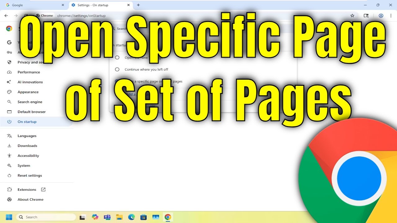 How To Open Specific Page of Set of Pages on Google Chrome [Guide ...