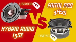 Hybrid Audio L3SE vs Faital Pro 3FE25 - is if worth paying more for speaker drivers?