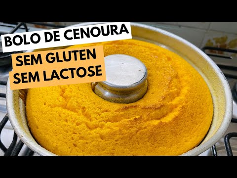 BOLO DE CENOURA FOFINHO SEM GLÚTEN E SEM LACTOSE