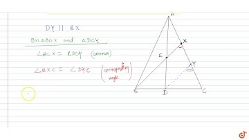 D is the mid-point of side BC of a A ABC. AD is bisected at the point E and BE produced cuts A