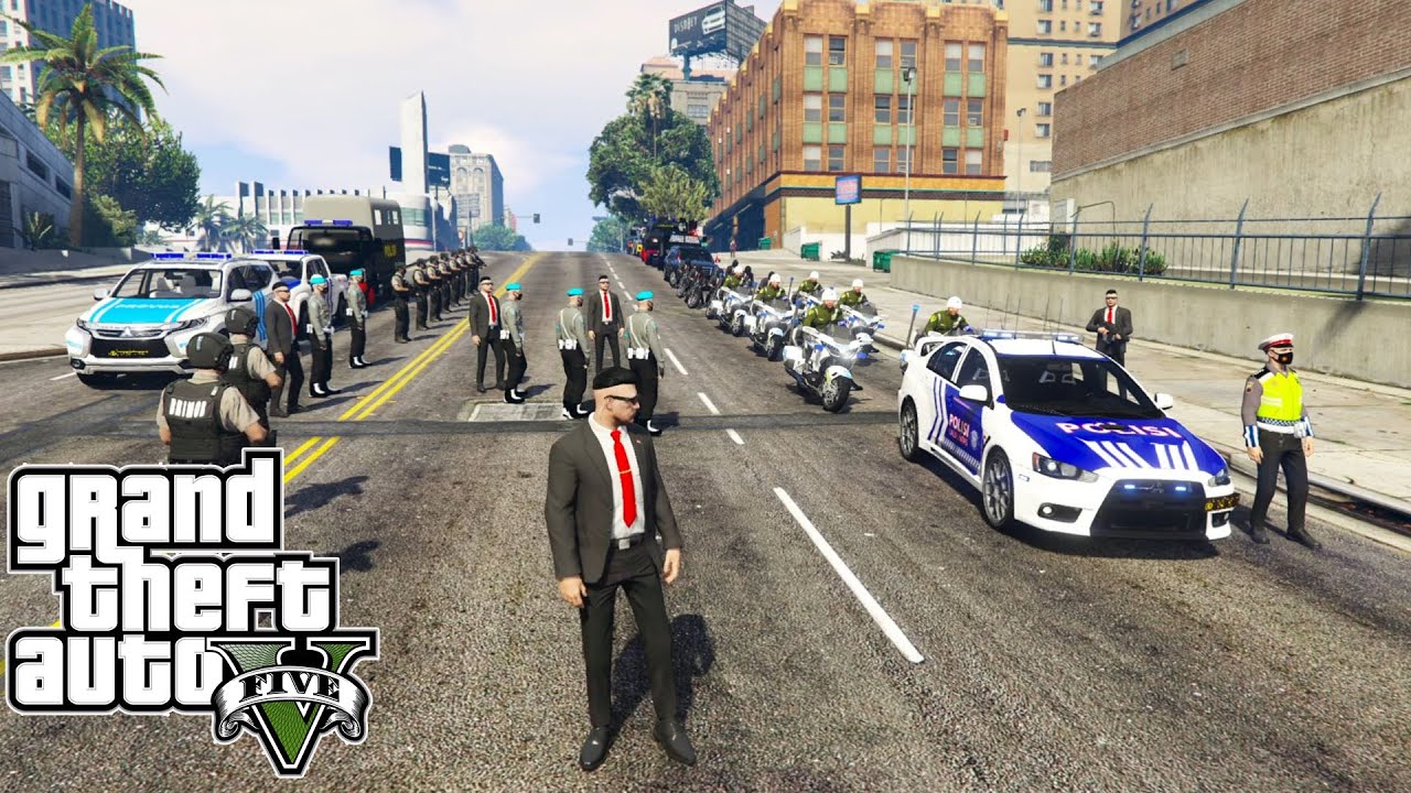 Pengawalan PRESIDEN Dapat Kerusuhan Di Jalan || GTA 5 Mod Polisi Indonesia