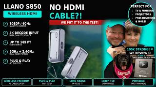 llano S850 Wireless HDMI Review 📺 NO HDMI Cable?! 165FT Wireless Screen Mirroring!