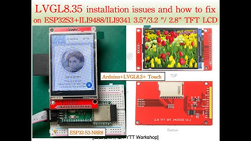 LVGL8.35 GUI 移植到 ESP32S3 平台上使用 - Arduino_GFX+2.8" 3.2" ILI9341 3.5" ILI9488 TFT LCD +電阻觸摸輸入｜芸庭樹工作室
