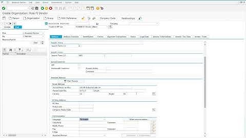 MM   Step 1 Create New Supplier