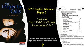 113 Eduqas GCSE English Literature - exam technique ("An Inspector Calls")