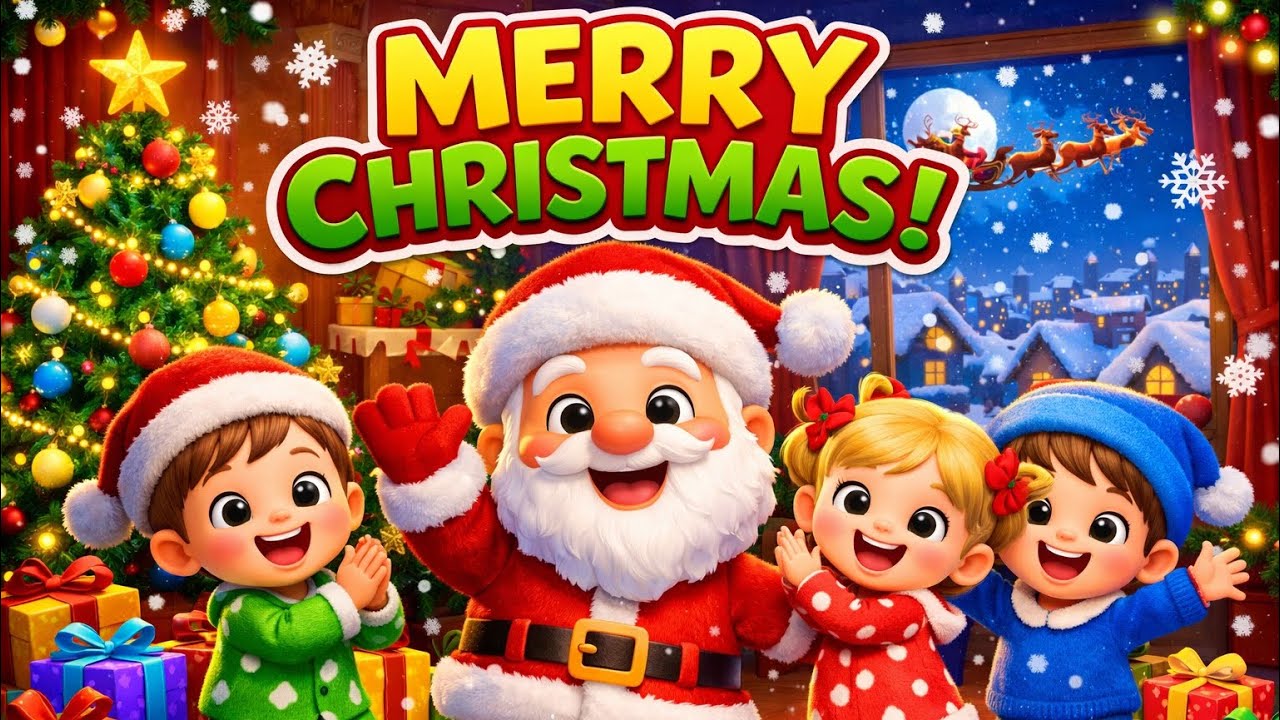 🎄 Christmas Song for Kids | Fun Animated Santa Video 🎅