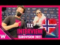 TIX "Fallen Angel" (Norway) Interview @ Eurovision 2021 first rehearsal