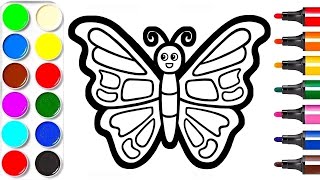 Dessiner Facilement Un Papillon Dessin Et Coloriage Apprendre les couleurs - Crayon Magique