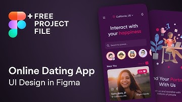 Figma Tutorial. Online Dating App UI Design in Figma. SpeedArt Tutorial + Free figma template