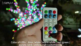 TOPREX RGB Tree Lights | Synchronized Flash for Christmas & Holiday Decor 