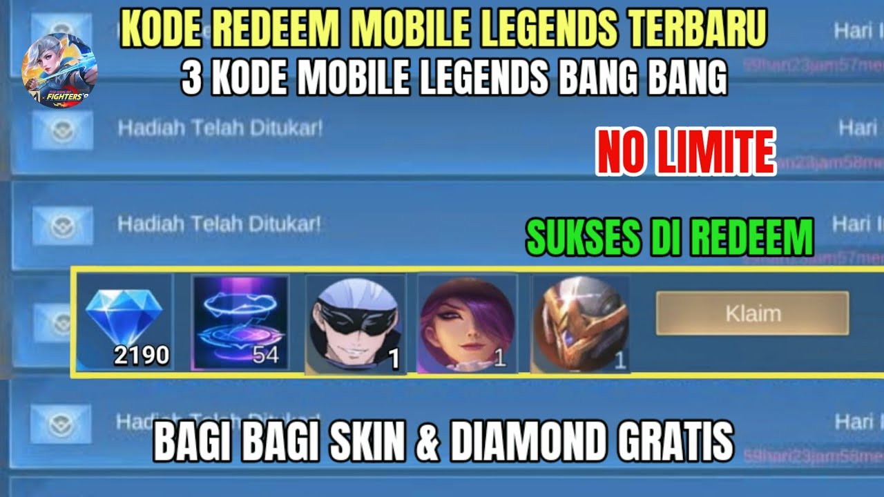 BURUAN! 3 KODE REDEEM ML TERBARU KODE REDEEM MOBILE LEGENDS HARI INI ...
