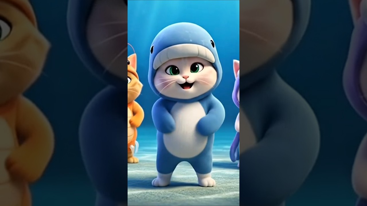 dancing. whale. shark. cat 