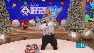 Kelly & Ryan Attempt to Break the Record for Most Sweaters Put On Again