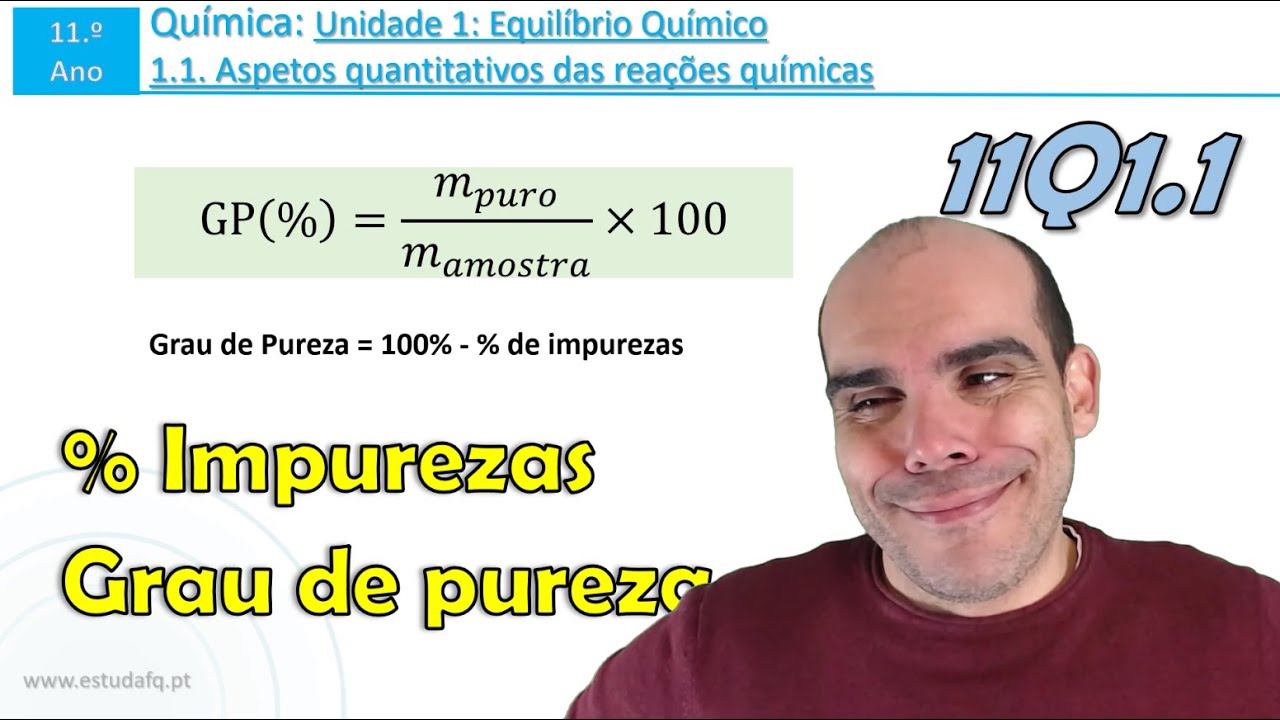 Como calcular o grau de pureza com concentração molar? | Exercícios ...