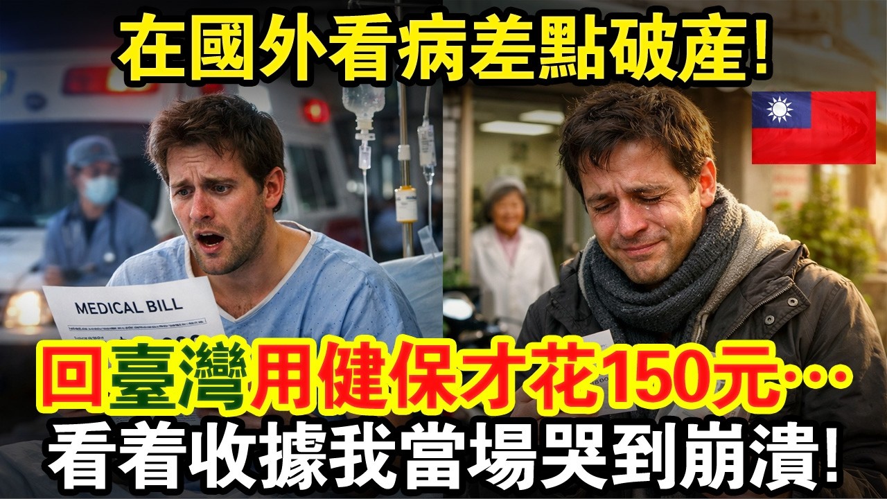 在國外看病差點破產！回台灣用健保才花150元…看著收據我當場哭到崩潰！#taiwan #台灣 #台灣故事 #台灣文化 #台灣科技 #台灣經濟 縮圖