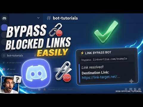 (New) How to Bypass Blocked Links Easily Using Discord Bot! ⚡ | Link Bypass Tutorial 2026