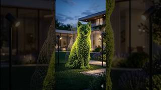 Magical Cat Topiary Transformation 🌿🐱 #cartoon #story #shorts