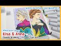 몬타나 마카로 그려본 엘사와 안나 / Elsa & Anna, Frozen Fanart , Montana Colors