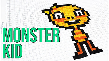 How to Draw Monster Kid (Undertale) - Drawing Monster Kid - Handmade Pixel Art