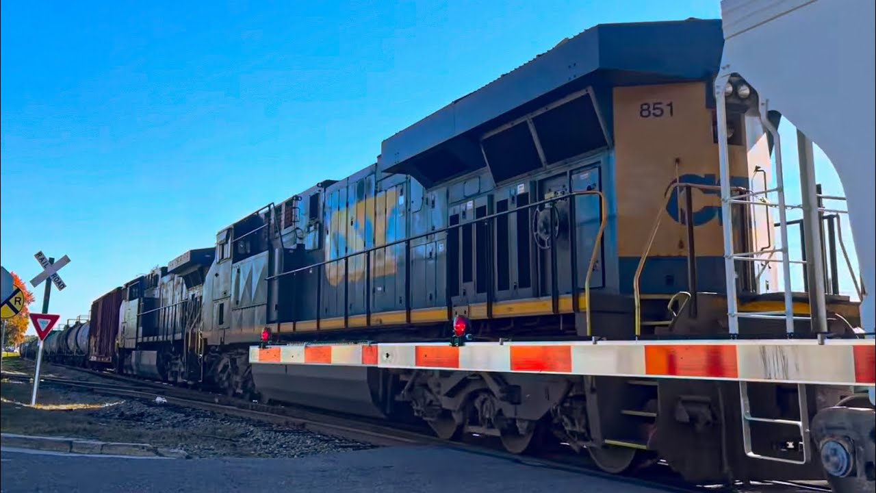 CSX Freight Train with 2 DPUs YouTube