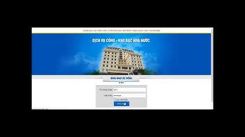 Hướng dẫn Dịch vụ Công Kho Bạc