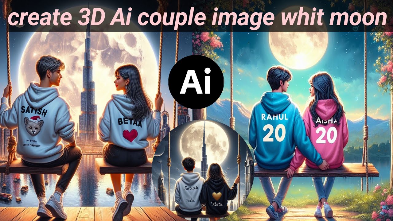 Viral ✅Couple 💏Name Ai Photo Editing 📸 Couple T-Shirt Name photo Kaise Banaye  