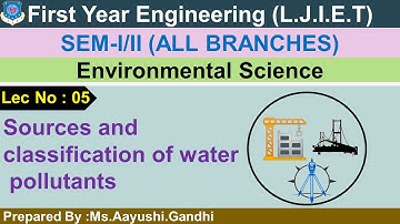Lec-05_Sources and classification of waterpollutants| Environmental Science | First Year Engineering