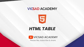 HTML 17 (HTML TABLE)