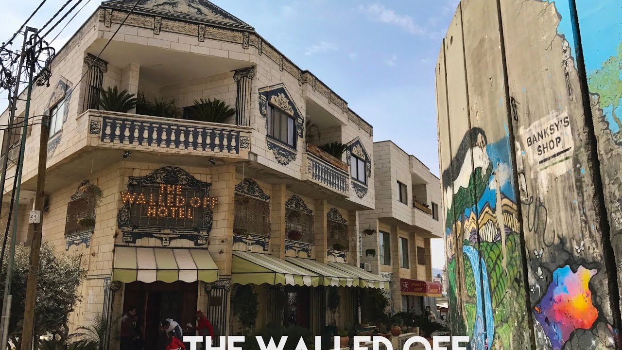 Tour of Banksy's Walled Off Hotel in Bethlehem, Palestine