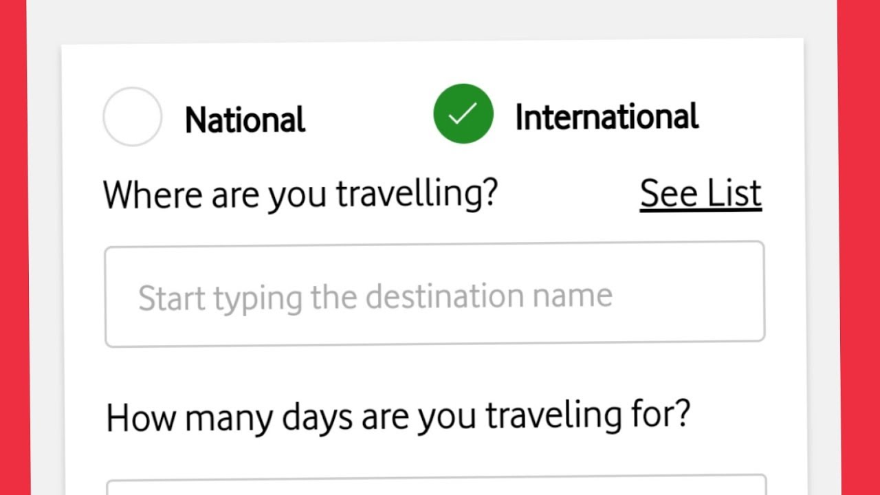 Vodafone Sim How To Check International Roaming Packs Uk Us Saudi Arabia In My Vodafone App Youtube