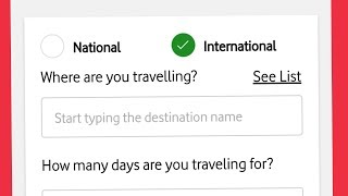 Vodafone Sim || How To Check International Roaming Packs UK ,Us, Saudi Arabia in My Vodafone App screenshot 2