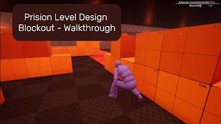 Prision Level Design Blockout  - Walkthrough