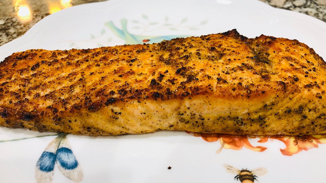 Air fryer Lemon Pepper Salmon YouTube