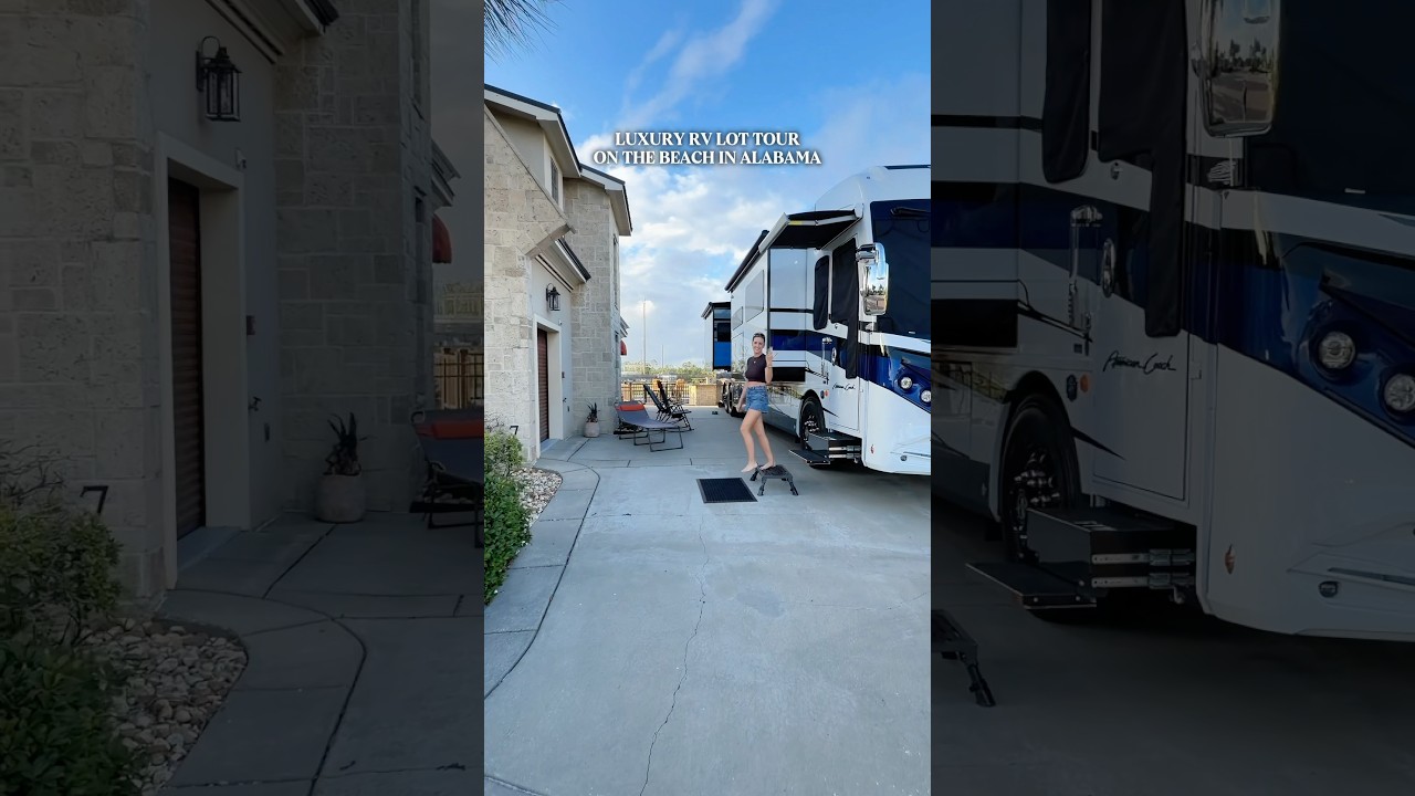 Who wants to go ‘camping’ with us?! 🤣 Tour this luxury RV lot in Orange Beach, AL #rvlife #camping