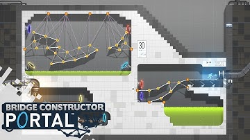 BRIDGE CONSTRUCTOR PORTAL - Level 29 to 31! (Gameplay)