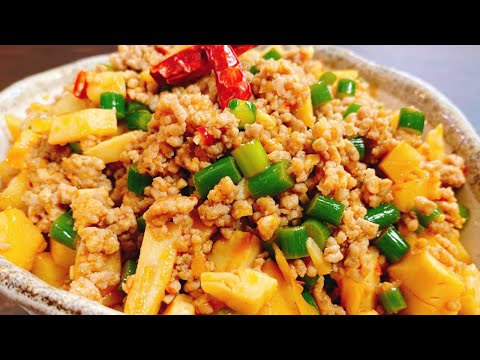 【簡単／作り置き】何に合わせても超旨い!! ご飯とお酒が鬼すすむ♪『ニンニクの芽たっぷり旨辛やみつきそぼろ』