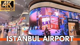 ISTANBUL AIRPORT 4K WALKING TOUR INTERNATIONAL TERMINAL12 DECEMBER 2023 SHOPPING,CAFES,DUTY FREE