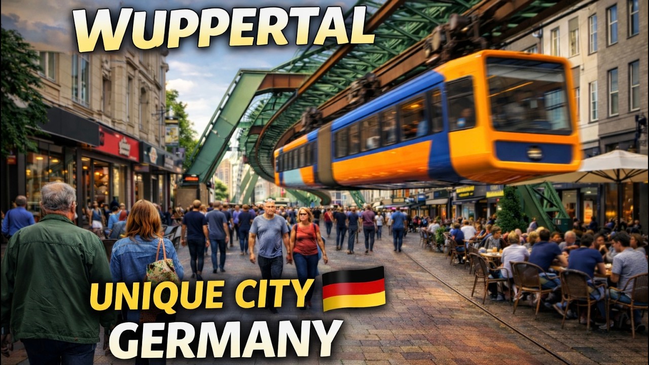 Wuppertal City Walk & Schwebebahn 🇩🇪 | Real German City Life in 4K