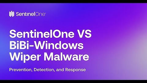 SentinelOne Demo: SentinelOne VS  BiBi-Windows Wiper Malware - Detection and Mitigation