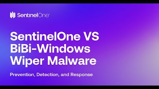 SentinelOne Demo: SentinelOne VS  BiBi-Windows Wiper Malware - Detection and Mitigation
