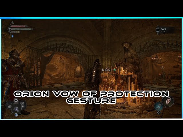 Orion Vow of Protection Gesture - Lords Of The Fallen 2023