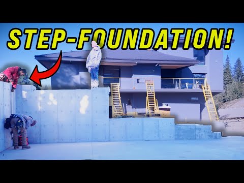 Building a GARAGE ADDITION! ep 1 || Framing on a Stepped-Foundation!