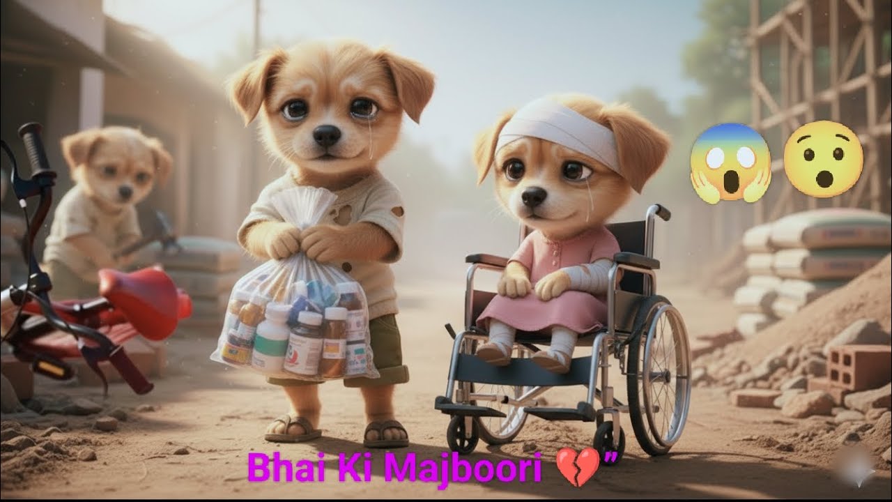 Poor Puppy Brother’s Sacrifice 💔 | Sister’s Accident Changed Everything|emotional AI puppy story|