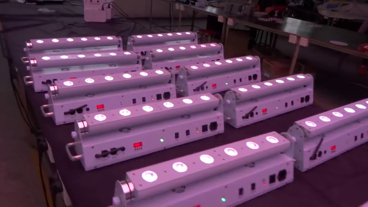 RGBAW UV 6 IN 1 Single led uplights wirless dmx /DMX Wireless receiver battery lights DJ lighting